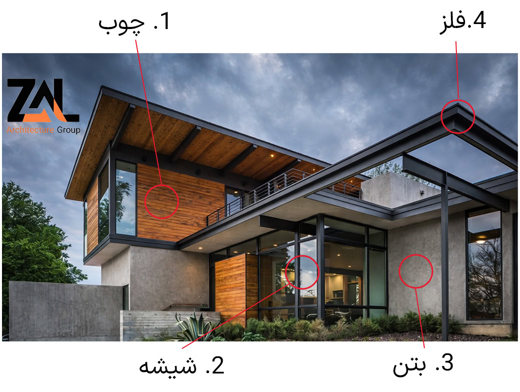 نمای ساختمان های سه طبقه مدرن