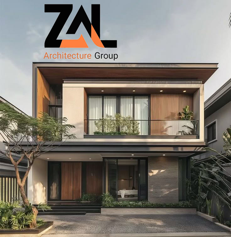 نمای ویلا دوبلکس مدرن در شمال