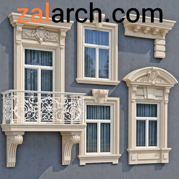 نمای کلاسیک ساختمان یک طبقه