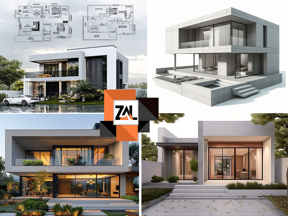 نمونه عکس‌های نما ویلایی شیشه‌ای مدرن