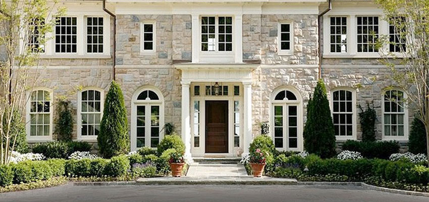 اجرای نمای سنگی کلاسیک در نوسازی ساختمان