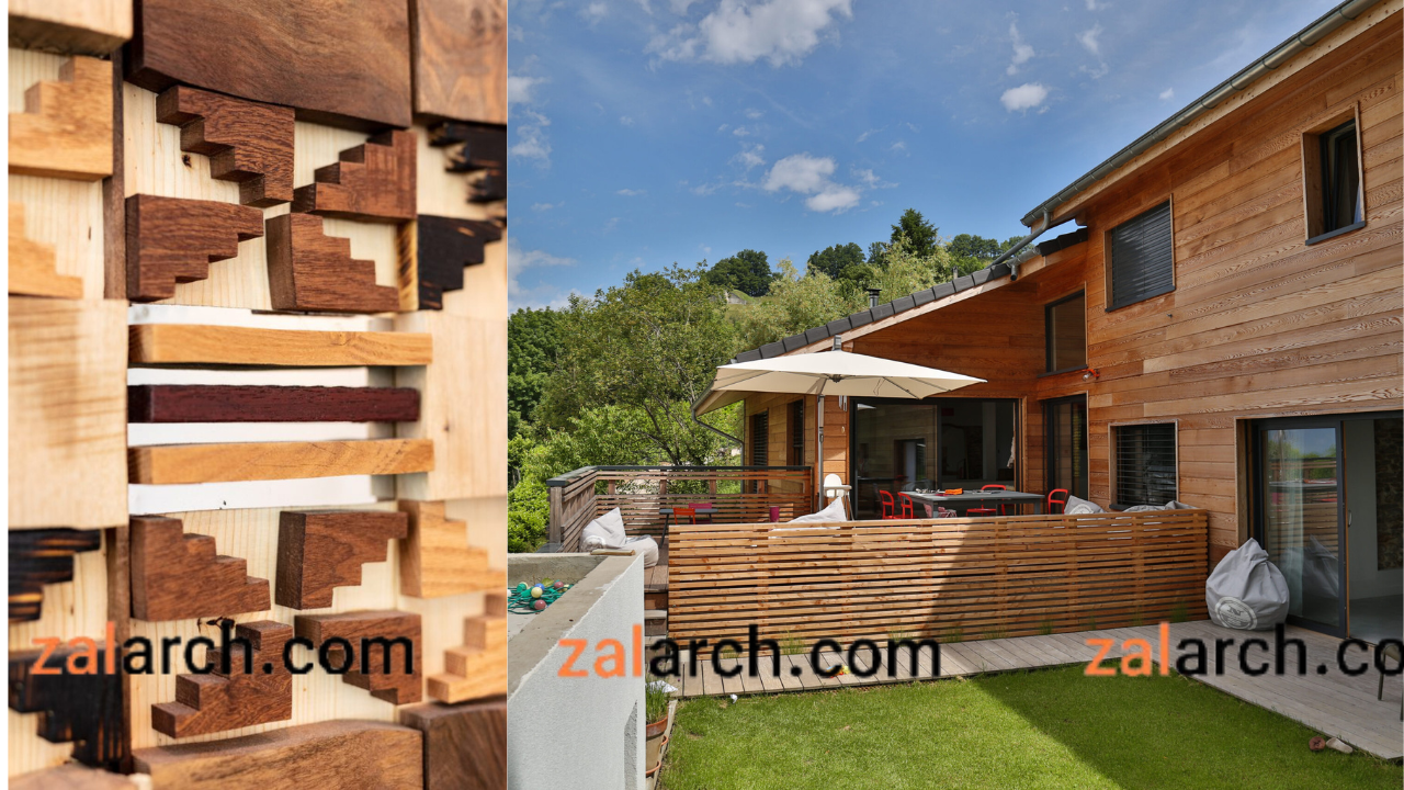 انواع متریال چوب در طراحی نما ویلا