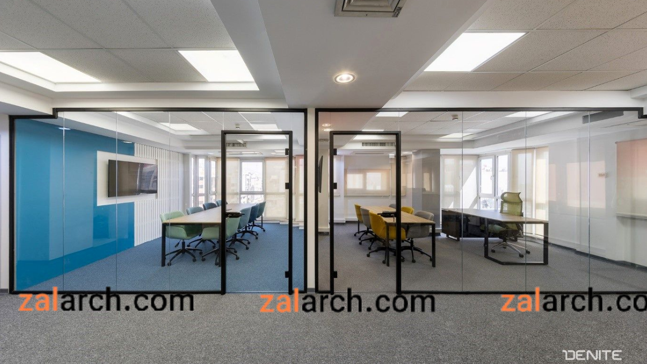 انتخاب رنگ و متریال در پارتیشن بندی اداری