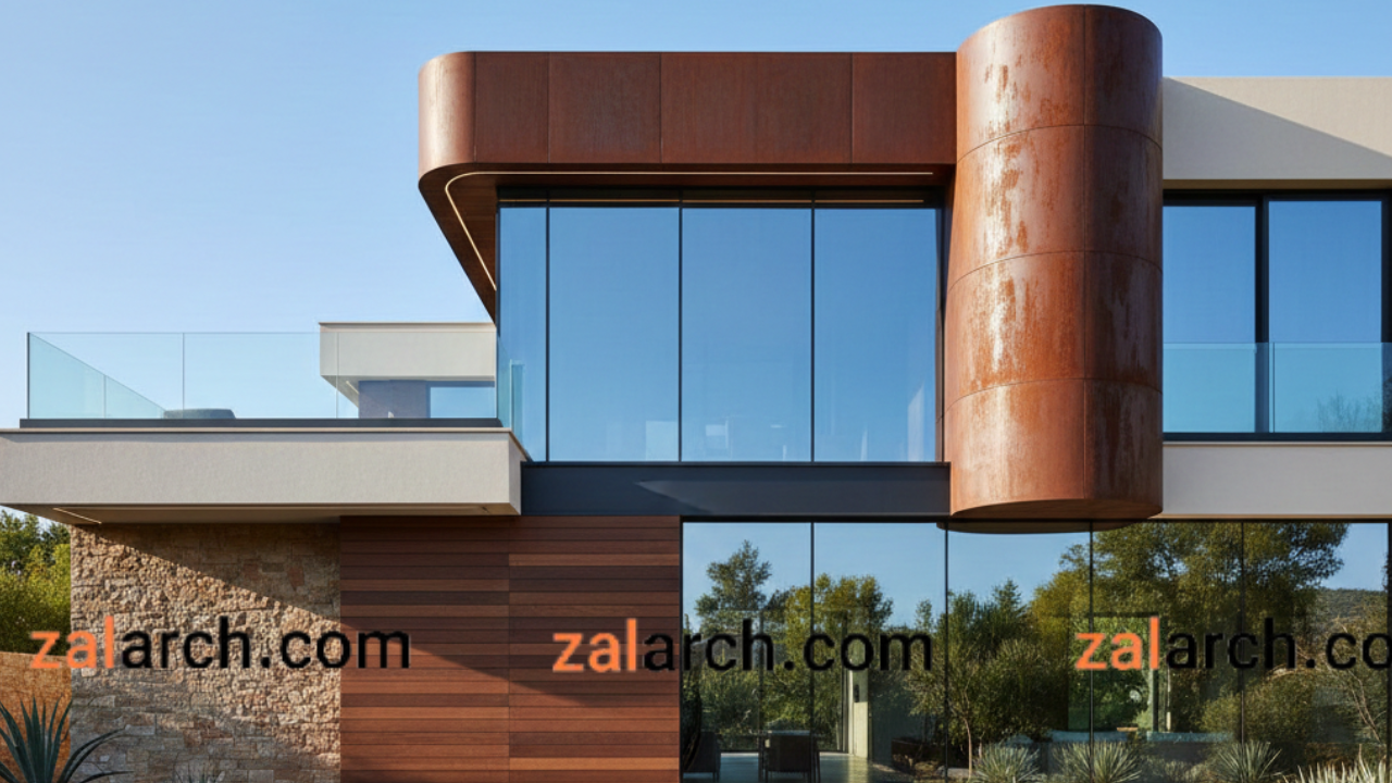 انتخاب متریال در طراحی نما ویلا