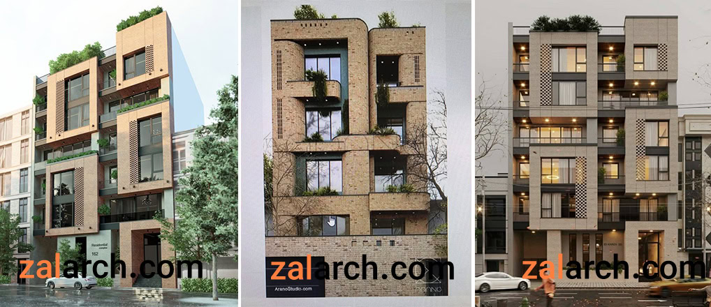 ترکیب آجر با متریال‌های نوین در طراحی نما