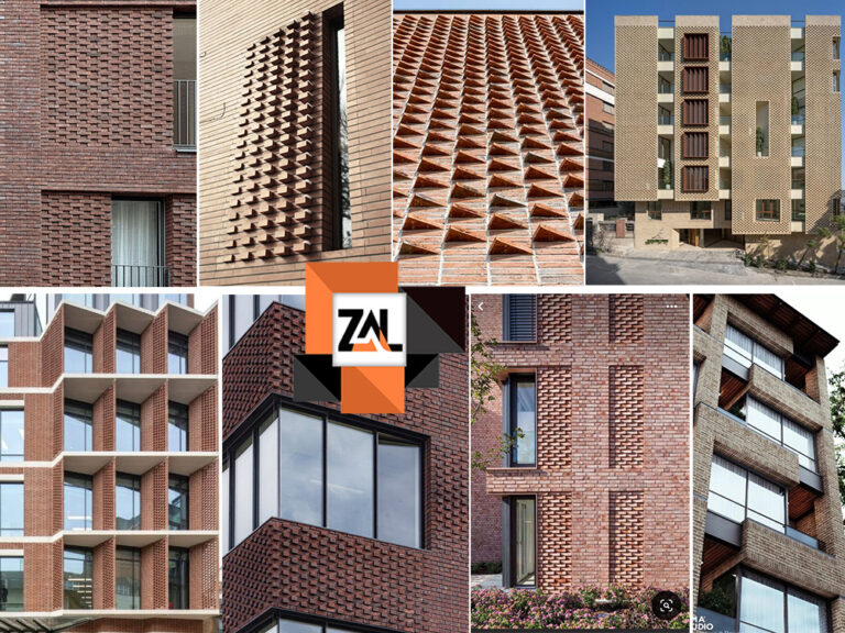 طراحی نما با آجر و اجرای الگوهای آجر چینی