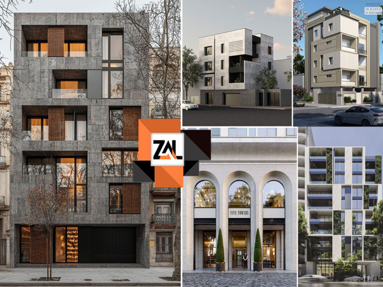 طراحی و اجرای نمای ساختمان تجاری