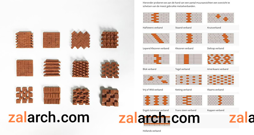 نحوه چیدمان آجر