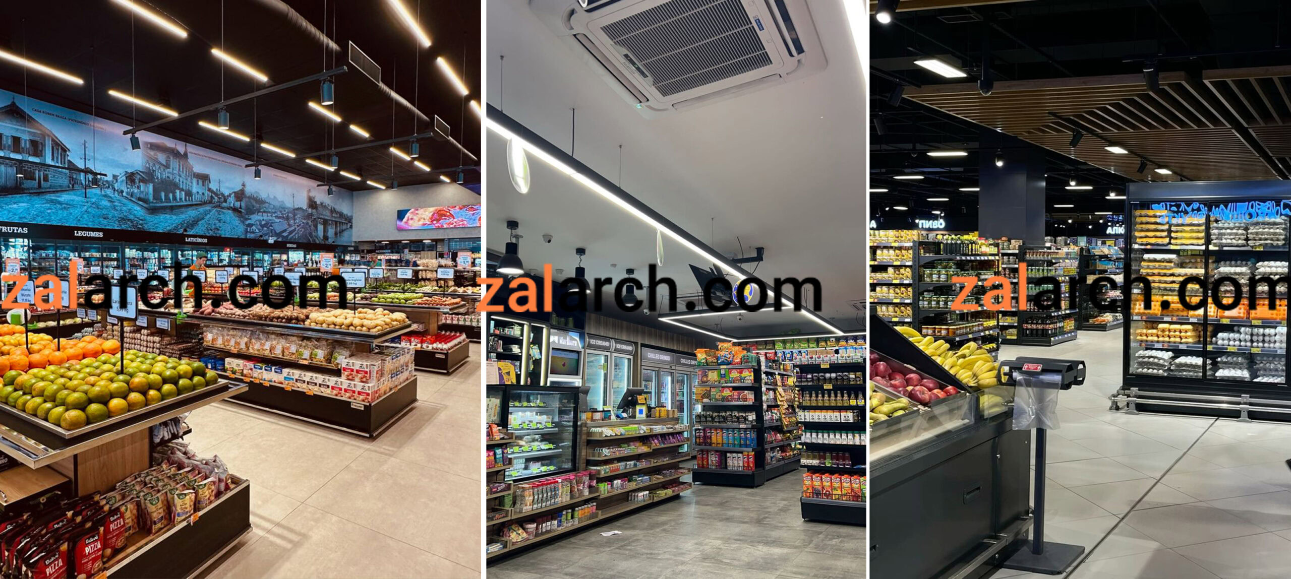 طراحی داخلی فروشگاه زنجیره‌ای