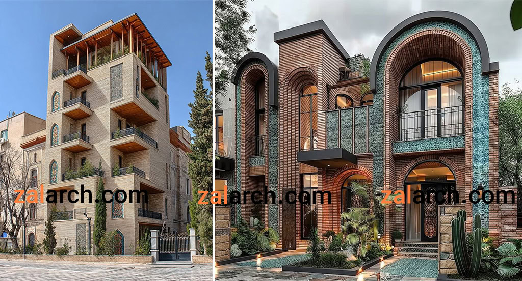 طراحی نمای سنتی ایرانی