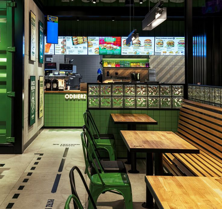 دکور فست فود سبز