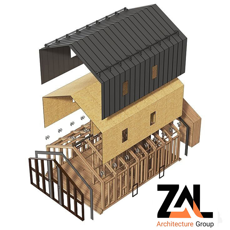 سازه ویلای چوبی