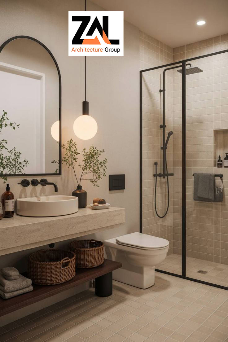 طراحی سرویس بهداشتی کوچک و مدرن