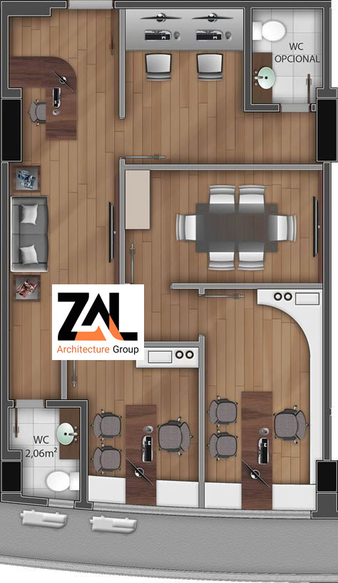 پلان طراحی اداری لوکس