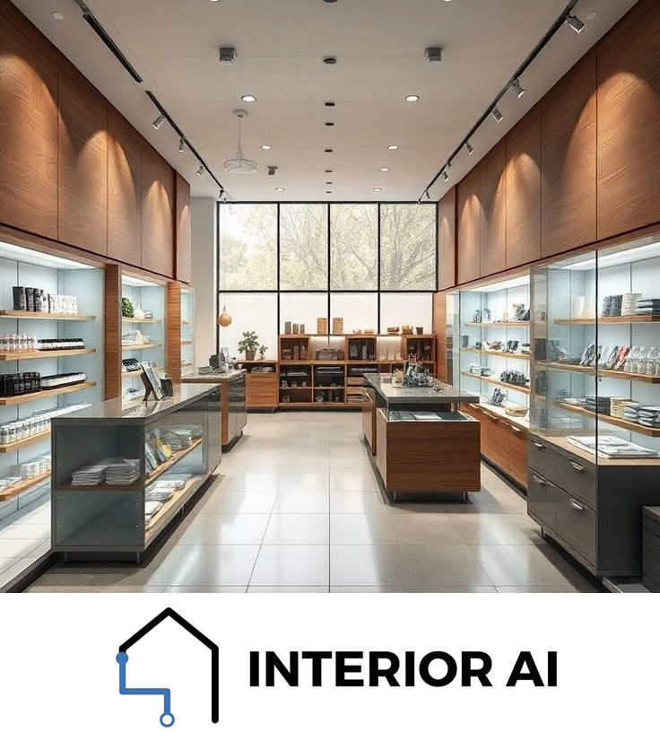 طراحی دکور مغازه با هوش مصنوعی interior AI
