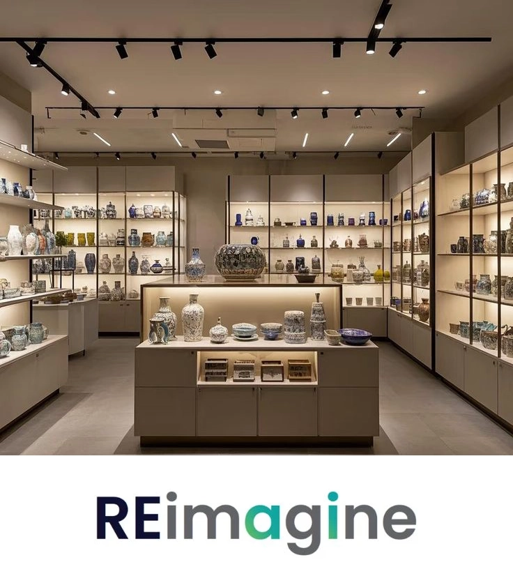طراحی دکور مغازه با هوش مصنوعی reimagene