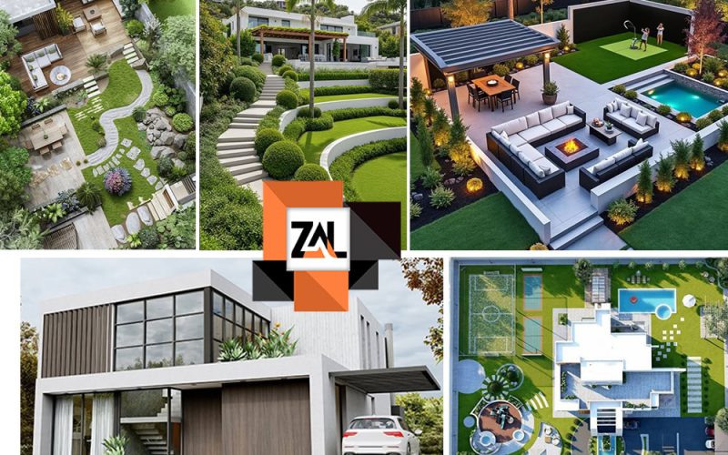 طراحی نقشه باغ ویلا در زمین 300متری