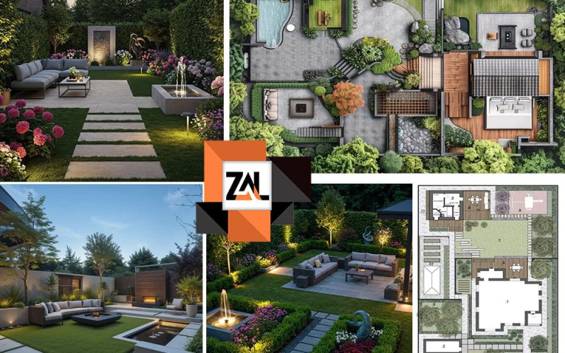 طراحی نقشه و محوطه سازی باغ ویلا 2000 متری