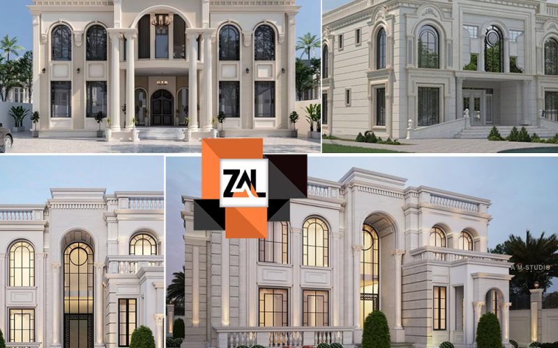 طراحی نما سیمانی به سبک کلاسیک