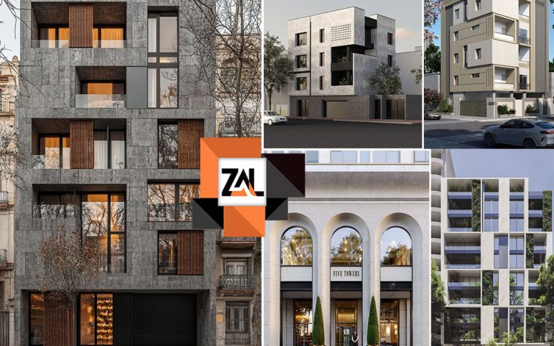 طراحی و اجرای نمای ساختمان تجاری