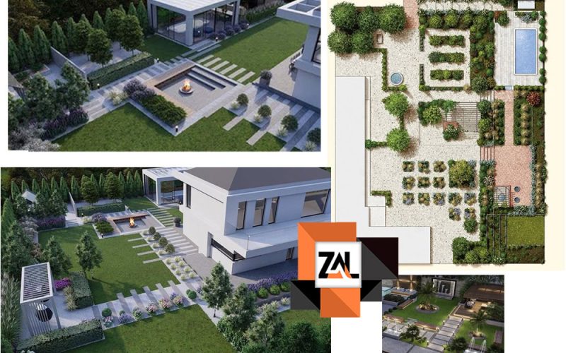 طراحی و محوطه سازی باغ ۱۰۰۰متری