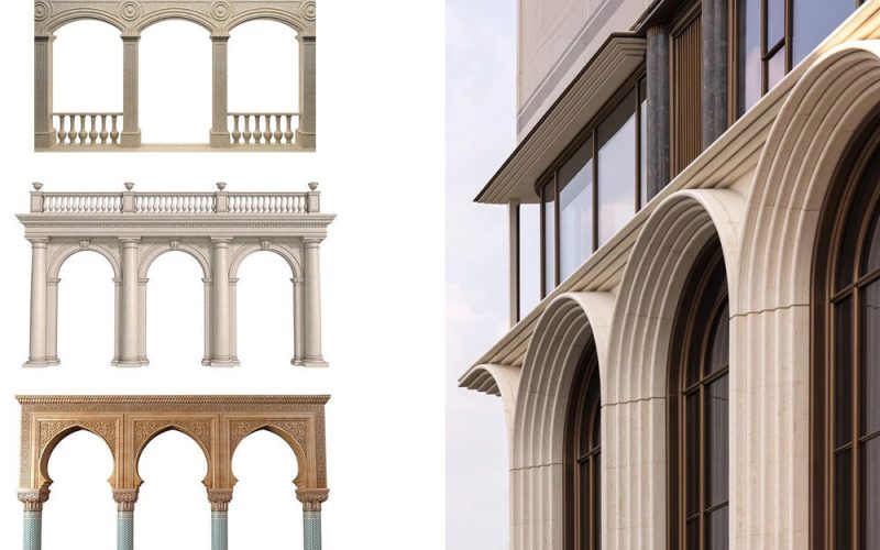 قوس در طراحی نما کلاسیک