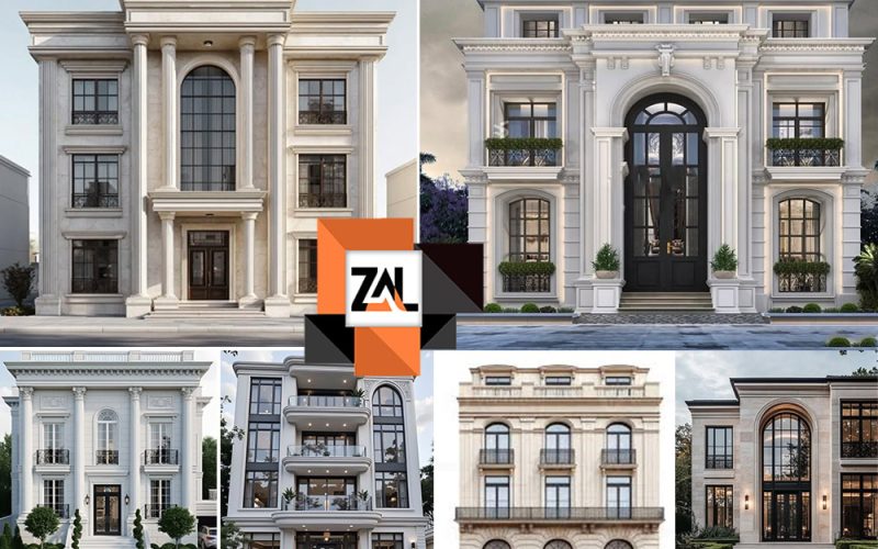 نمای ساختمان سه طبقه رومی