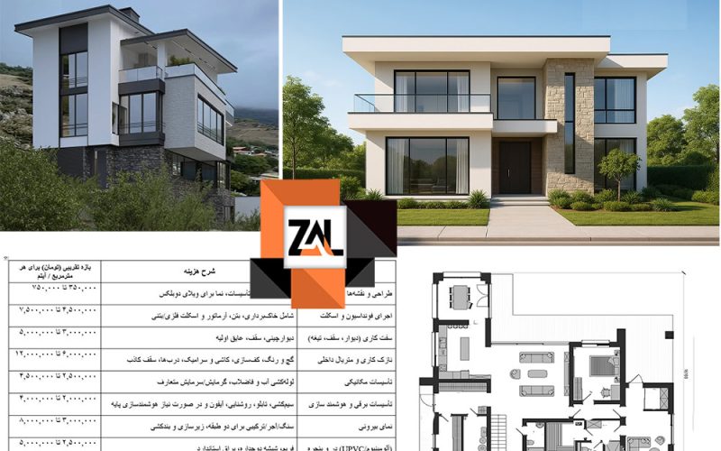 هزینه ساخت خانه ویلا دوبلکس